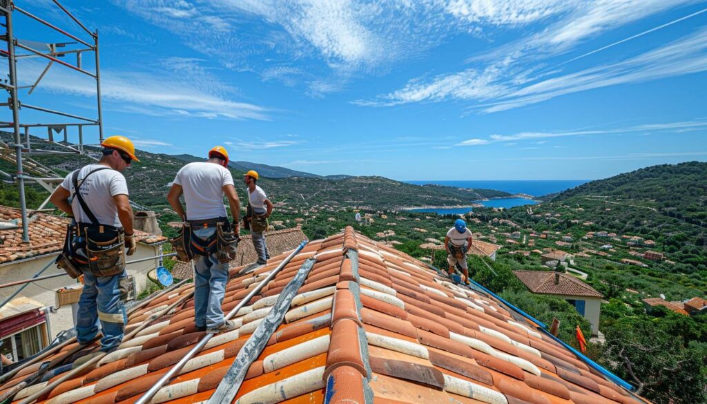 Toiture parasismique en construction par Couvreur RCP Habitat dans le Var